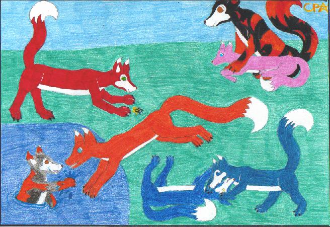Daring and his siblings, Bold, Fox_E, Hunter, Friendly, Bounder, and Dreamer.