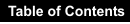 Table of Contents