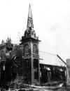 The Main St. church being built by  George Growney's  work team in 1906