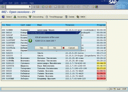 Deletion of User's Sessions