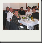 William Yang & crew at dinner