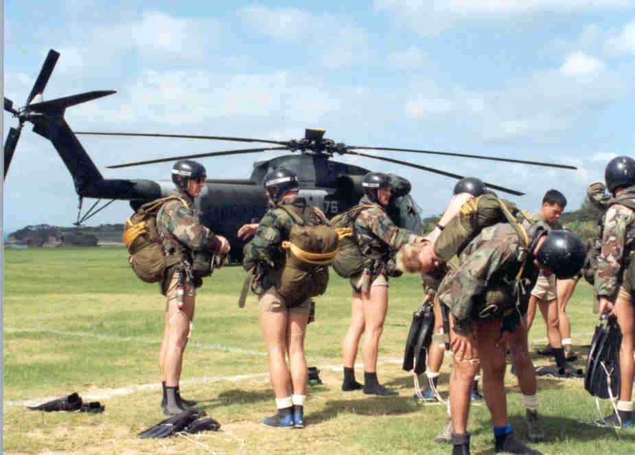 3rd from Left, Orowan Bay Okinawa SSGT Prevost