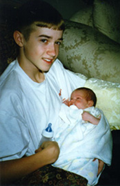 adam feeding josh