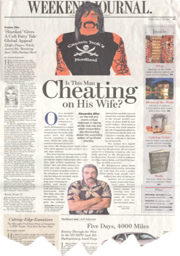 Cover page of the WSJ Weekend Journal 08/10/07