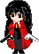 Alucard with both of his guns.  Yes, his hair is long, but that simply increases the likelihood that anyone calling him a girl would die a painful and bloody death.