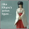 Mwa ha ha ha ha!!!  Wait...that would mean I'd have to buy a Kikyou action figure.  Ew...