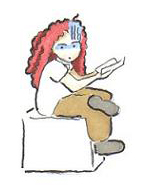 Me reading, taken from a larger picture by my friend Shelly