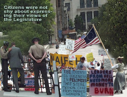 Citizens weren't shy about expressing their views of the legislature.