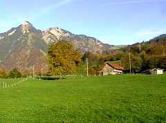 Stanserhorn rechts, &Auml;cherli links, Foto von Kerns