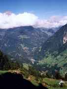 Blick hinunter nach Amsteg