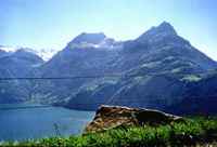Aussicht von Schilti auf den Vierwaldst&auml;ttersee mit Ober- und Niederbauen 
