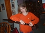 My cousin Kelly messing around with her new clarinet
