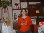 My cousin Kelly holding her new dolphin statue