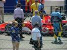 Ferrari arriving on the grid