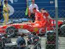 Michael drives to the grid