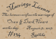 Official Marriage Certificate