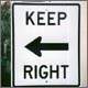 keep right