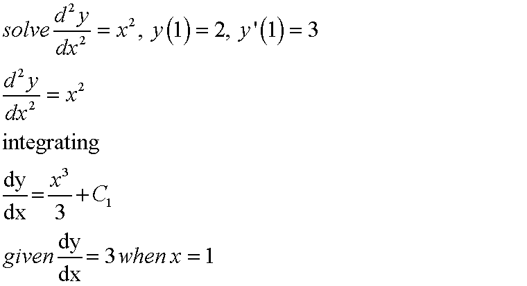 Solving Differential Equation By Integration D 2y Dx 2 X 2 Y 1 2 Dy Dx 1 3