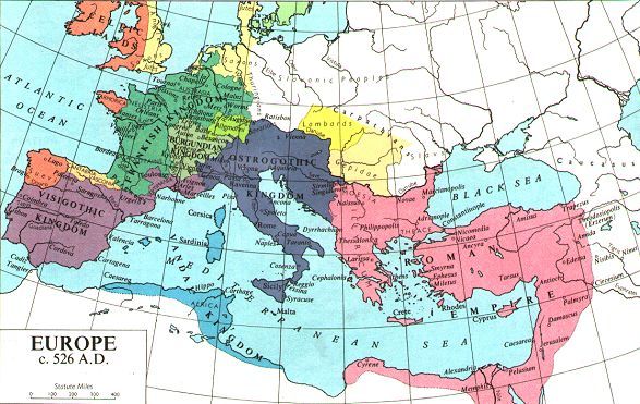 Europe in 526AD