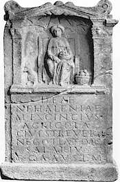 Roman stone altar for Nehalennia, found near Domburg, the Netherlands
