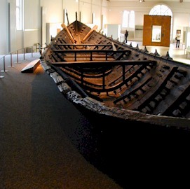 The Nydam ship in Schloss Gottorf, Germany