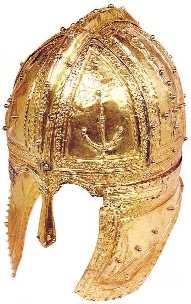 Gilded helmet showcover of a Roman cavalry officer who died during the cold winter of 320AD (Helenaveen, the Netherlands)