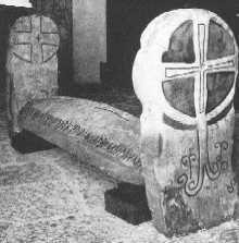 Stone coffin from Vrigstad, Sweden