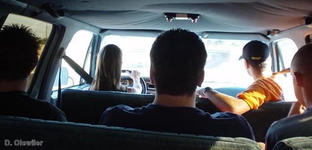 Me and some pals on the way to a concert