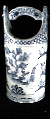UNDERGLAZED BLUE & WHIT VASE