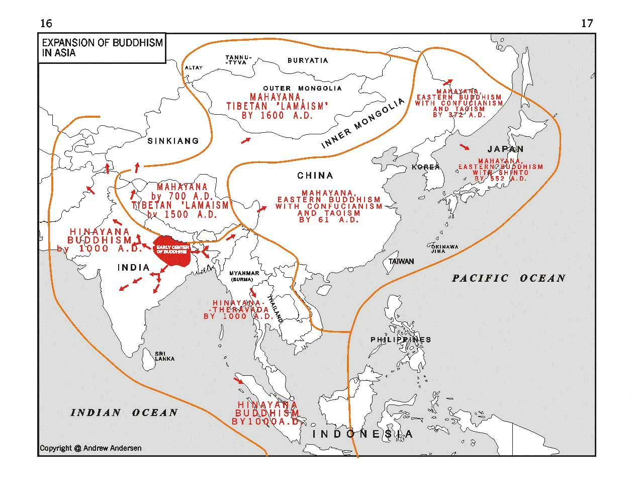 spread of buddhism Here is a list of the spread of buddhism beyond the indian subcontinent during the formative centuries: 3rd century bce: buddhism is brought into sri lanka by. spread of buddhism Here is a list of the spread of buddhism beyond the indian subcontinent during the formative centuries: 3rd century bce: buddhism is brought into sri lanka by.