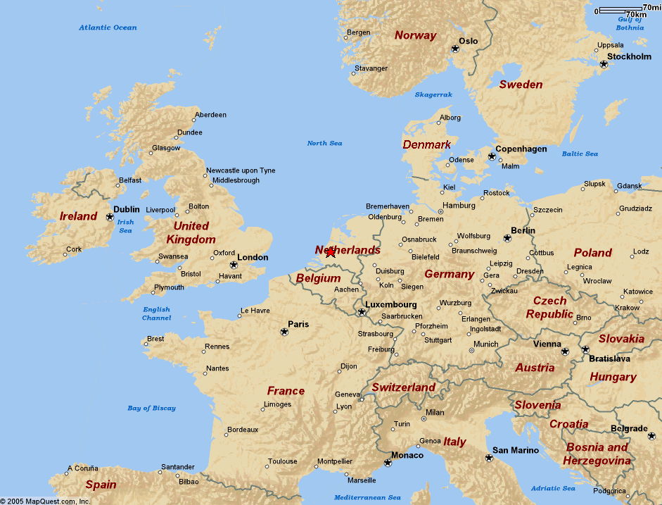 Where I live - Map of Western Europe