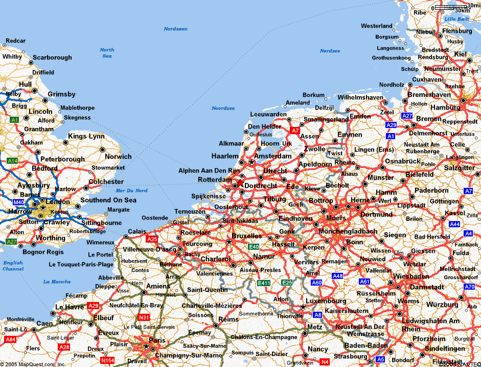 Where I live - Map of Benelux Countries