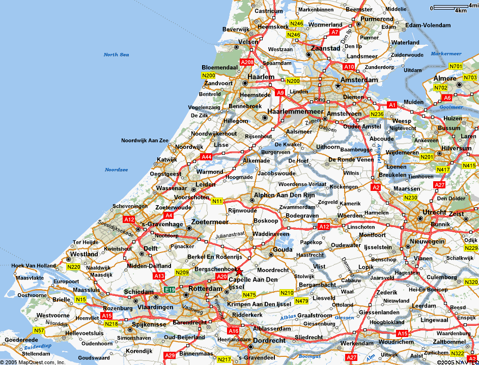 Where I live - Map of North and South Holland