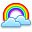 rainbow with cloud
