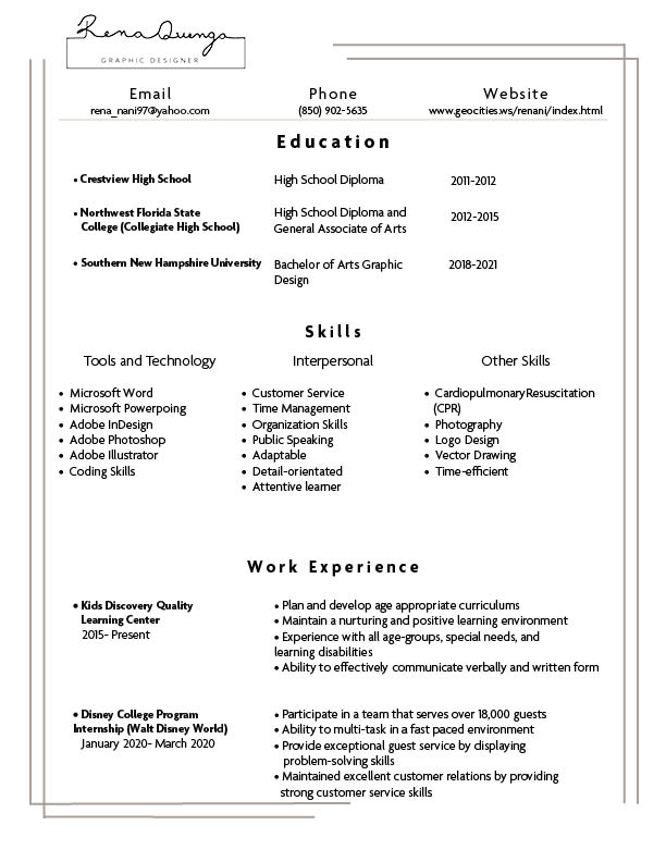 Rena Resume