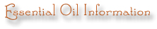 essential oil information