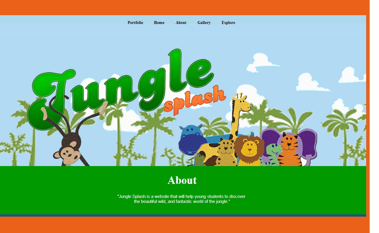 splash page