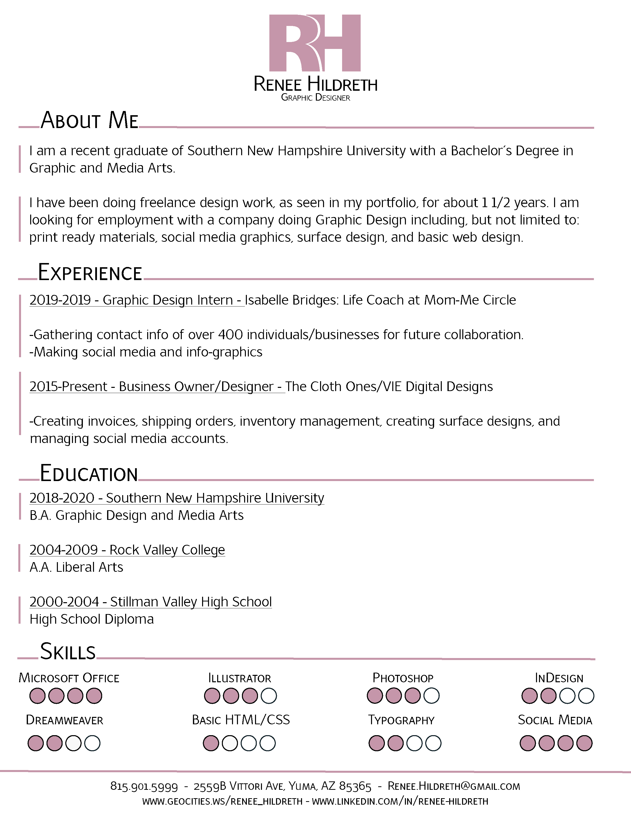 Renee's Resume