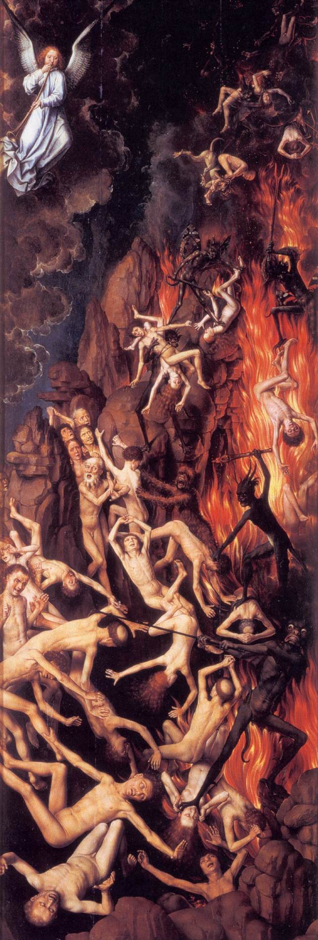 Detalle del Juicio Final, por Memling