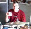 James on a tea break during the recording of EP4.