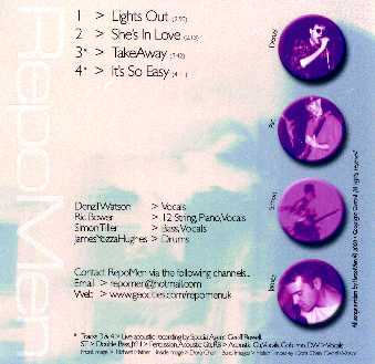Back cover of the Repomen's new EP.