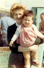 Dee as a mom with baby Sheri