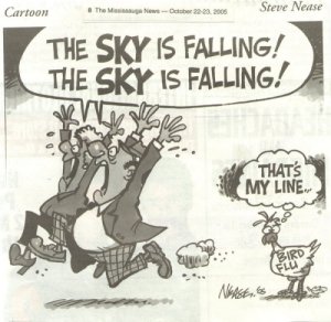 Sky Is Falling Cartoon by Steve Nease