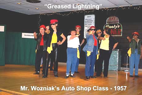 Flash Back to the 50's Greased Lightning - Mr. Wozniak's Auto Shop Class, 1957