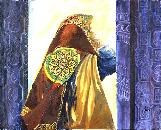 Arab Woman image from Bait Muzna Gallery http://www.omanart.com/events.htm