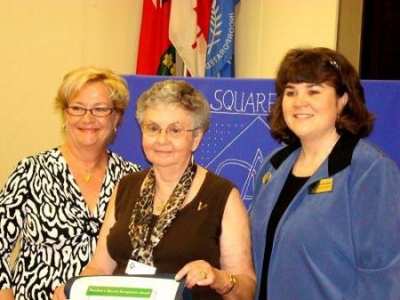 President's Special Recognition Award 28 April 2009 for Past President Shirley (Centre)
