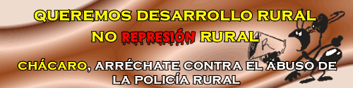 No a la Represi&oacute;n Rural