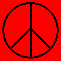 Black on red peace