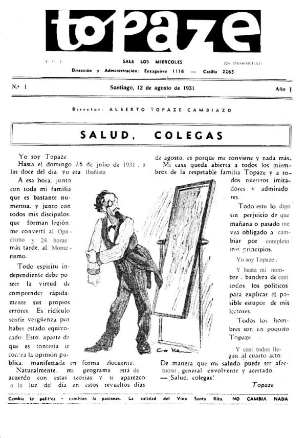 Primera Editorial de Topaze