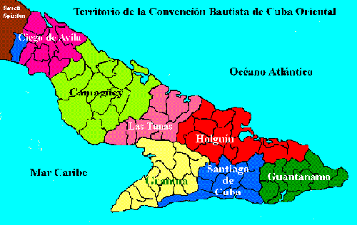 Mapa de la Convencin Bautista de Cuba Oriental